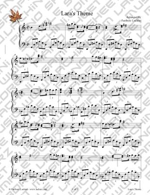 Dr. Zhivago - Laras Theme - Piano Sheet Music